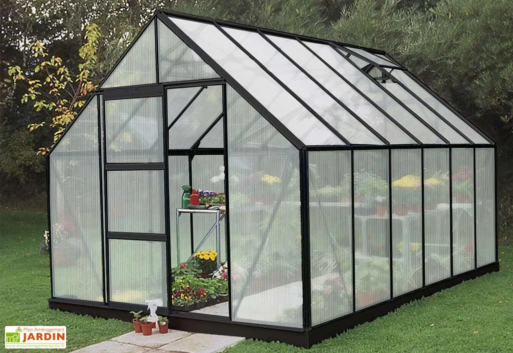 Halls Serre De Jardin En Aluminium Et Polycarbonate Universal 128 – 9,9 M² 4 Halls Serre De Jardin En Aluminium Et Polycarbonate Universal 128 – 9,9 M² – Image 2