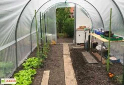 Serre Tunnel Tonneau En Polyéthylène 18 M² - Jardinière 6 X 3 M -Outils De Jardinage serre tunnel jardiniere tonneau polyethylene 3m interieur 2