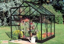 Halls Serre De Jardin En Aluminium Et Verre Popular 66 (3,8 M²) -Outils De Jardinage serre verre aluminium halls popular 66