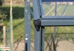 Serre De Jardin En Verre Trempé Grise Avec Base 5,77 M² 11 Serre De Jardin En Verre Trempé Grise Avec Base 5,77 M² -Outils De Jardinage serre verre trempe aluminium 4