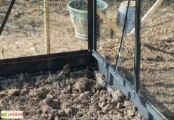 Serre De Jardin En Verre Trempé Grise Avec Base 4,65 M² -Outils De Jardinage serre verre trempe aluminium 6 1