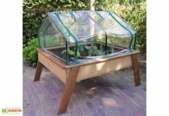 Axi Table De Culture En Bois De Hemlock + Bâche Plastique - 110 X 93 X 99 Cm -Outils De Jardinage table culture bois bache plastique