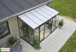 Halls Serre De Jardin Adossée En Verre Trempé Qube Lean-to 612 – 7,1 M² -Outils De Jardinage toit polycarbonate serre adossee halls qube