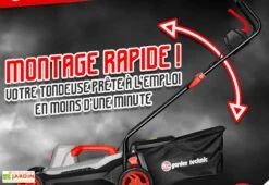 Tondeuse à Gazon Électrique 1800 W – 40 Cm Bac Récolteur 40 L -Outils De Jardinage tondeuse electrique 1800w elem garden tde1840p montage rapide