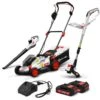 Kit Tondeuse électrique + Coupe-bordure électrique + Souffleur 20 V -Outils De Jardinage tondeuse electrique coupe bordure electrique souffleur