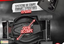 Tondeuse à Gazon électrique 1300 W 32 Cm + Bac 25 L -Outils De Jardinage tondeuse gazon electrique elem garden ltde1332 22 coupe 32cm