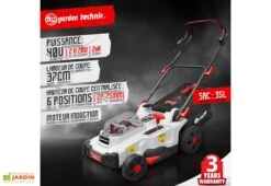 Tondeuse à Gazon Électrique Sans Fil + 2 Batteries 20V -Outils De Jardinage tondeuse sans fil 40v elem garden tde40v37 li2bf