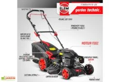 Tondeuse Thermique Autotractée 173 CC – 50 Cm -Outils De Jardinage tondeuse thermique 173cc elem garden ttac51t173 22