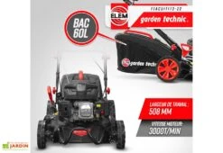 Tondeuse Thermique Autotractée 173 CC – 50 Cm -Outils De Jardinage tondeuse thermique autotractee elem garden ttac51t173 22