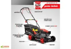 Tondeuse Thermique Autotractée 144,3 CC – 46 Cm 9 Tondeuse Thermique Autotractée 144,3 CC – 46 Cm -Outils De Jardinage tondeuse thermique elem garden wttac46t144 22
