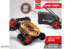 Tondeuse Thermique Autotractée 144,3 CC – 46 Cm 11 Tondeuse Thermique Autotractée 144,3 CC – 46 Cm -Outils De Jardinage tondeuse thermique elem garden wttac46t144 22 bac 60l