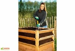 Tour De Culture Verticale En Bois De Mélèze 91 X 124 X 73 Cm -Outils De Jardinage tour culture verticale bois meleze potager