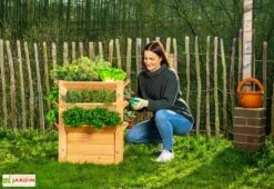 Tour De Culture Verticale En Bois De Mélèze 65 X 73 Cm -Outils De Jardinage tour culture verticale meleze