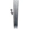 Tuteur Avec Attaches Mikado Anthracite 150 Cm (Lot De 6) -Outils De Jardinage tuteur visuel noir