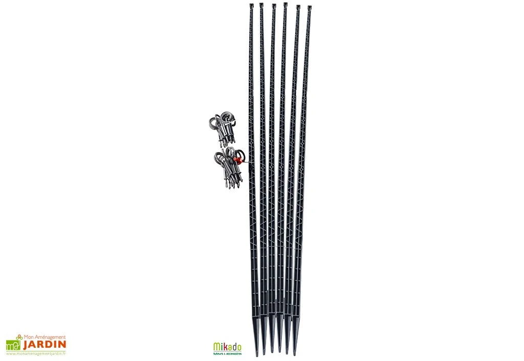 Lot De 6 Tuteurs Avec Attaches 180 Cm - Mikado 6 Lot De 6 Tuteurs Avec Attaches 180 Cm - Mikado – Image 4