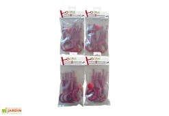 Tuteur Avec Attaches Mikado Cerise 150 Cm (Lot De 6) -Outils De Jardinage tuteurs tomate 150cm plastique mikado france attaches rouge cerise 2