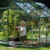 Serre De Jardin En Verre Trempé Lams 4,9 M² - Allium Vert 1 Serre De Jardin En Verre Trempé Lams 4,9 M² - Allium Vert -Outils De Jardinage venus 5000 verte